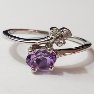 Sterling silver amethyst ring